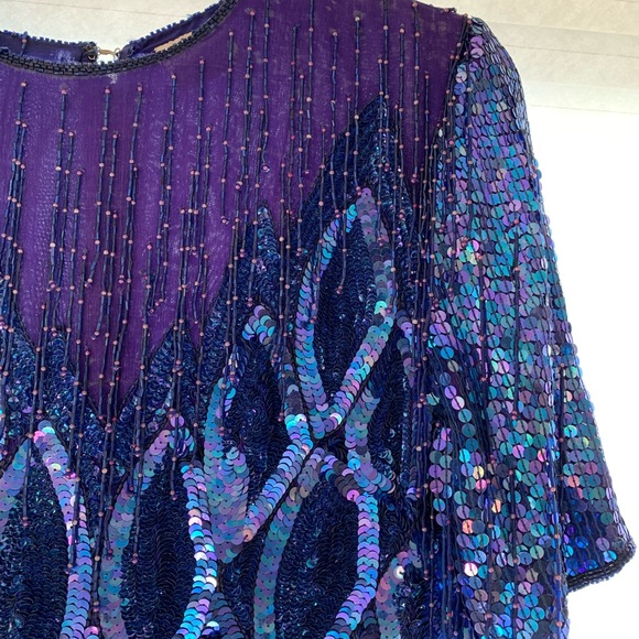 VINTAGE sequin flapper dress Elegance by Anujan - Picture 6 of 8